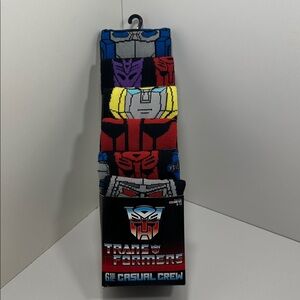 Transformers 6-Pack of Men’s Casual Crew Socks Size 8-12 new in package